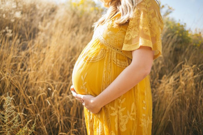 pregnant lady in field